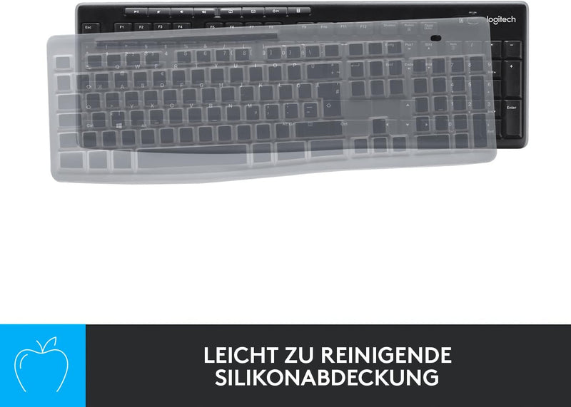 Logitech MK270 Desktop for Education mit Silikonabdeckung, kabellose Tastatur-Maus-Kombination für W