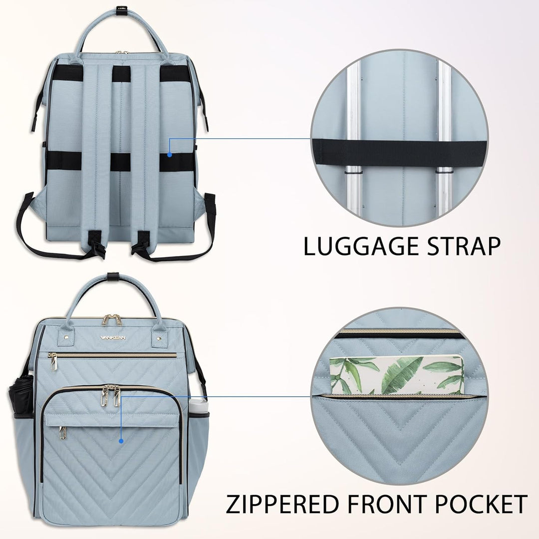 VANKEAN 17 Zoll Laptop-Rucksack für Damen und Herren, modische Computer-Arbeitstasche, grosse Kapazi