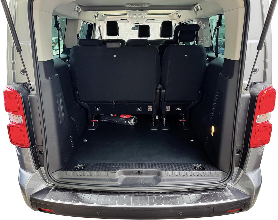 RECAMBO Ladekantenschutz Edelstahl matt gebürstet mit Textur - kompatibel für Toyota ProAce - BJ ab