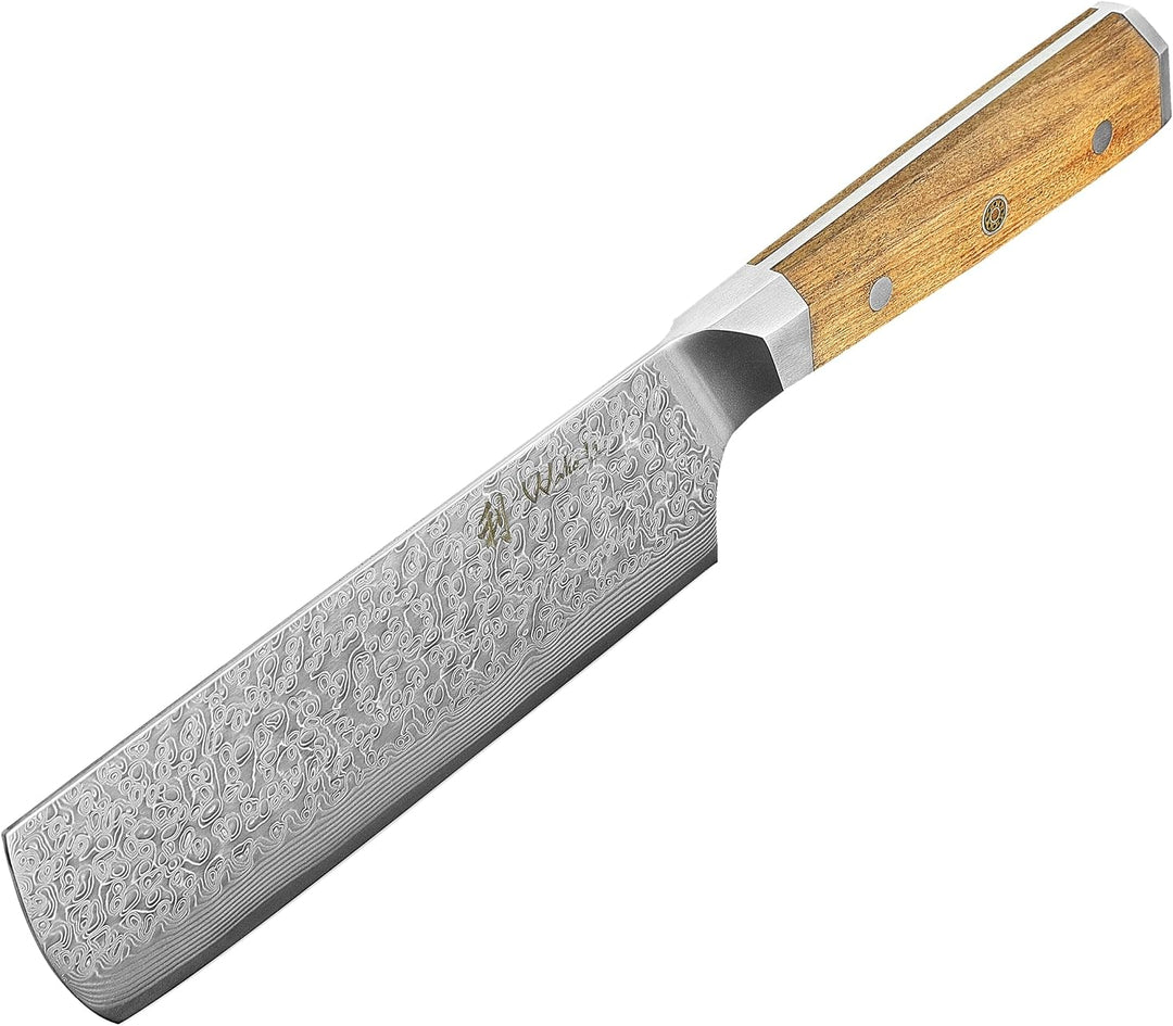 Wakoli Oribu Nakirimesser 18 cm extrem scharfe Klinge aus 67 Lagen I Damast Küchenmesser und Profi K