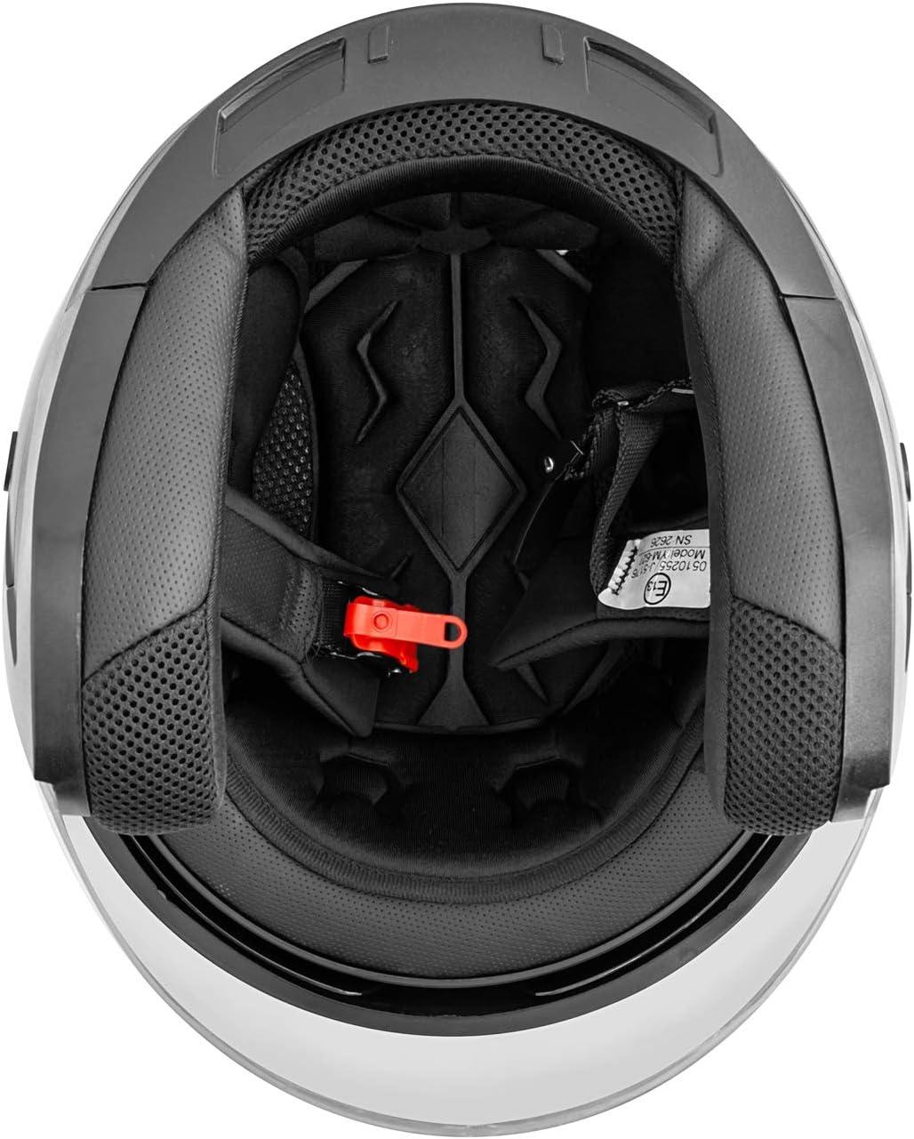 Motorradhelm Helm Sturzhelm Jethelm Roller Innensonnenblende Visier 53-54 cm ( XS) Matt Schwarz, 53-