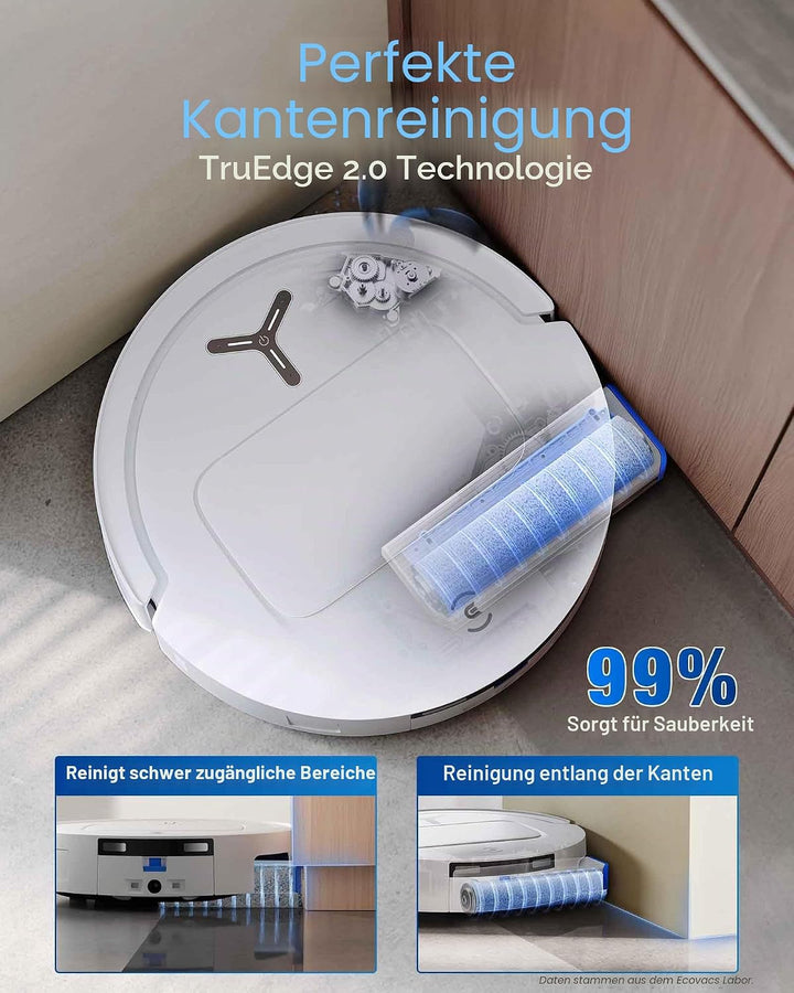 ECOVACS DEEBOT T80 OMNI Saugroboter mit Wischfunktion, 18.000 Pa, OZMO ROLLER Wischwalze mit kontinu