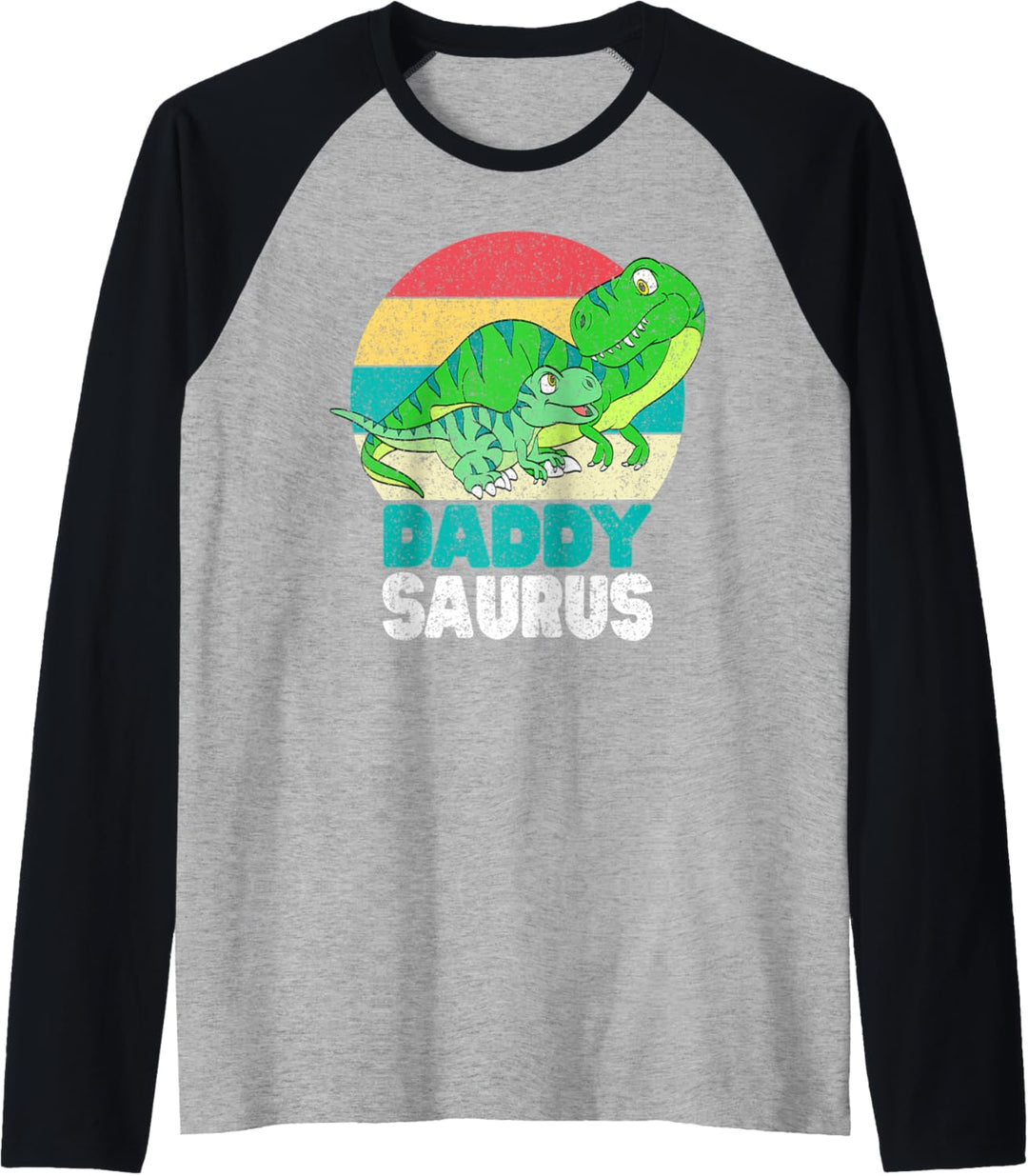 Dinosaur Daddy T-Rex Daddysaurus Baby Dino Family Matching Raglan