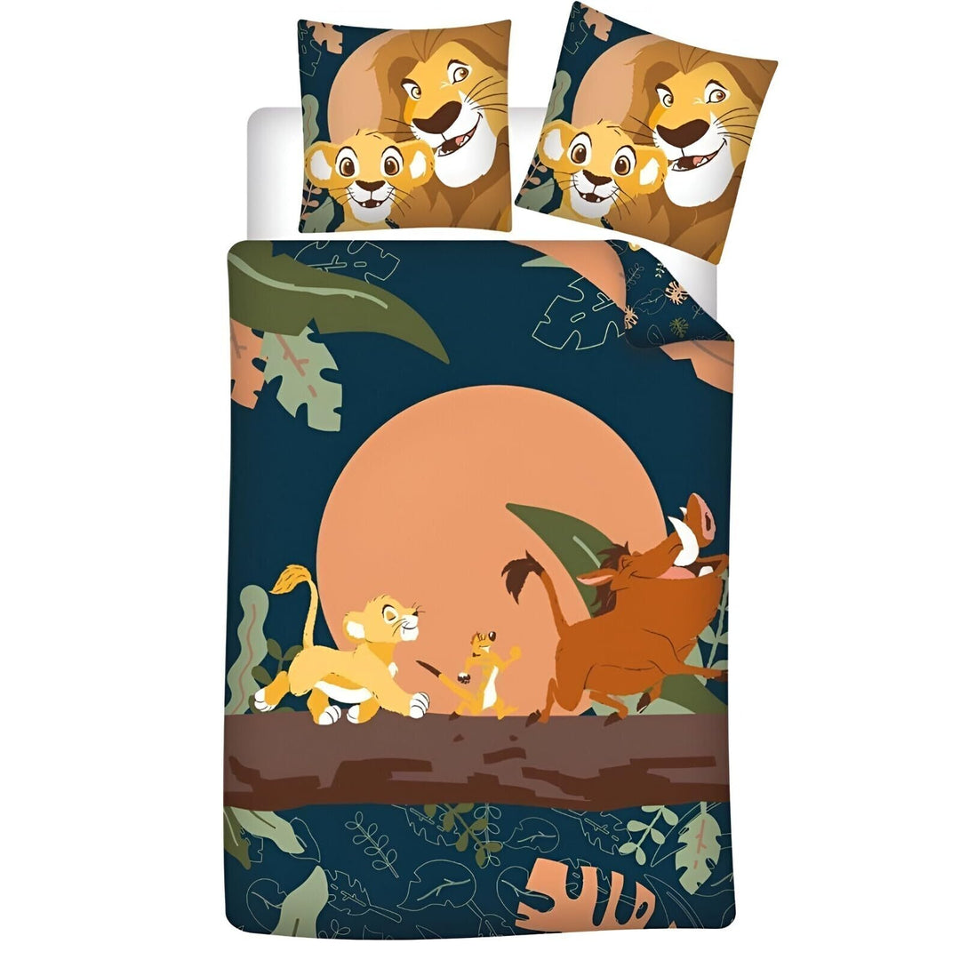 Disney König der Löwen Kinder Bettwäsche Set 2-teilig – Simba, Timon & Pumbaa – Mikrofaser/Baumwoll-