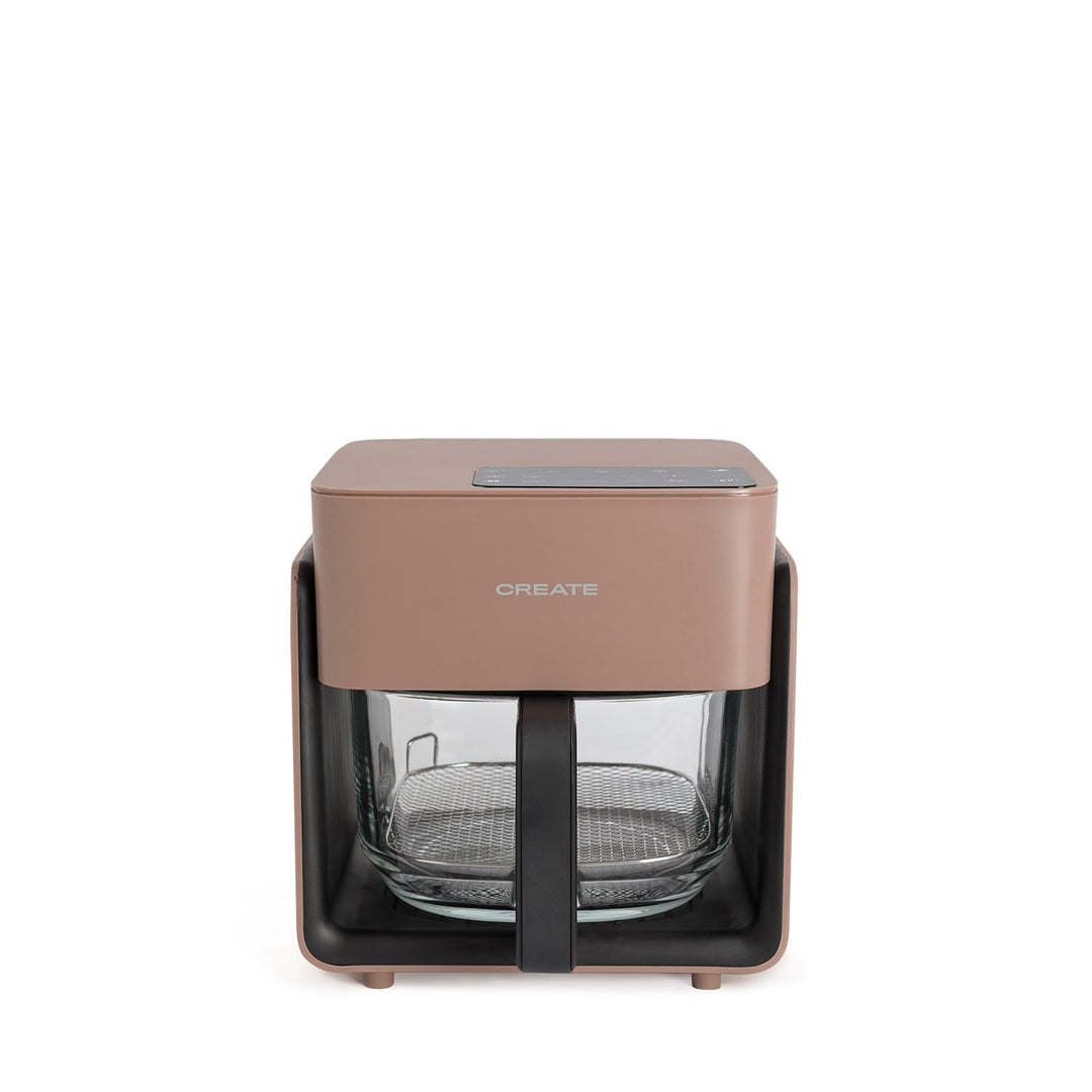 CREATE/AIR FRYER MIST/Ölfreie Heissluftfritteuse 4.2 L mit Wasserdampfgarer Mokka/Fassungsvermögen 5