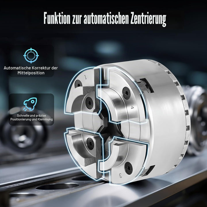 4-Backen Selbstzentrierendes Spannfutter Backenfutter Drechselfutter M33 Für Drechselbank Drechselme