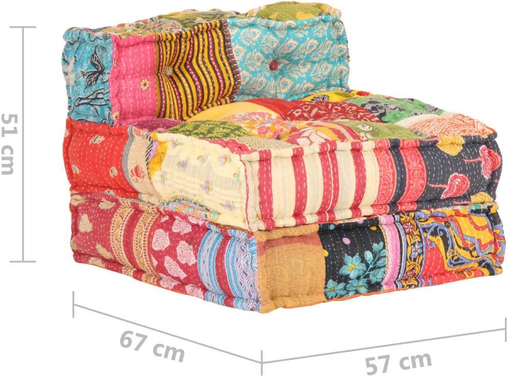 TEWTX7 Sofa Modularer Pouf Bodenkissen mit Ruckenlehne Sitzpouf Sitzkissen Stoff Kleines Couch Schla