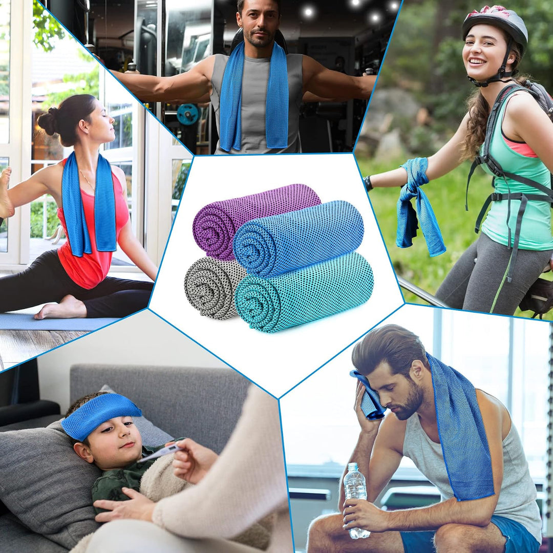Sukeen Kühlendes Handtuch, Kühlhandtuch 100 x 30 cm, Ice Cooling Towel für Hals und Gesicht, Kühlend