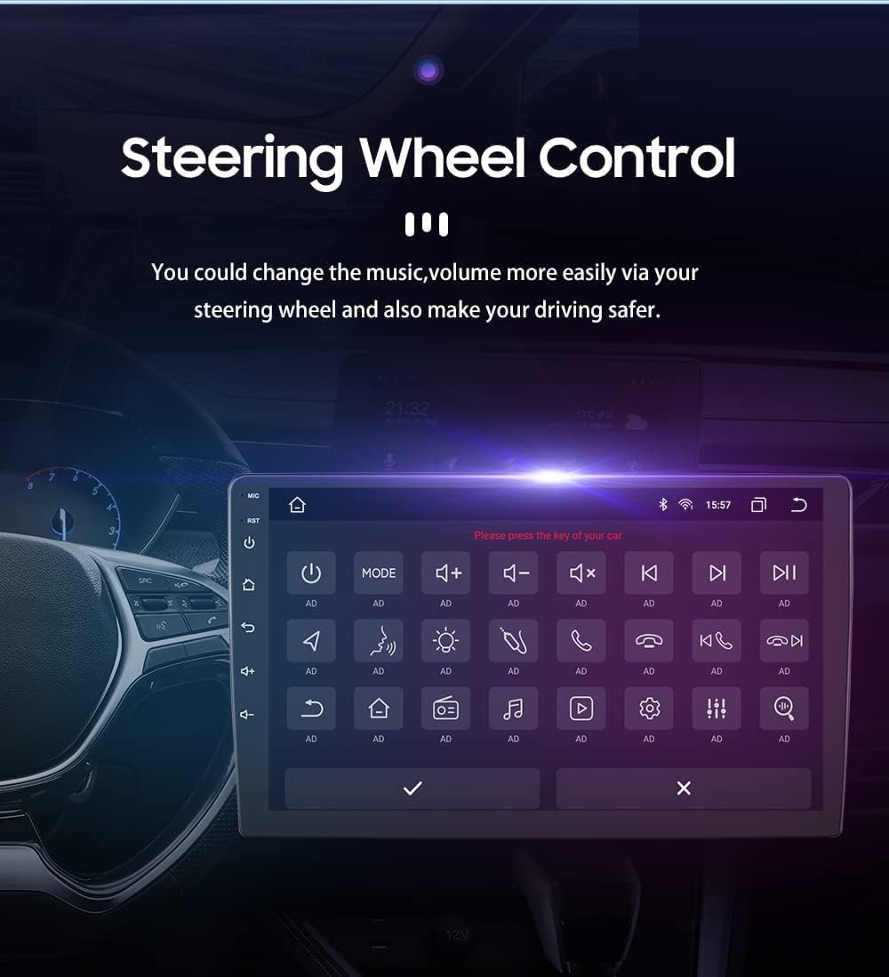 Hizpo Android 12 Auto Stereo Bluetooth Freisprecheinrichtung Kompatibel mit Ford Focus Exi MT 2 3 Mk