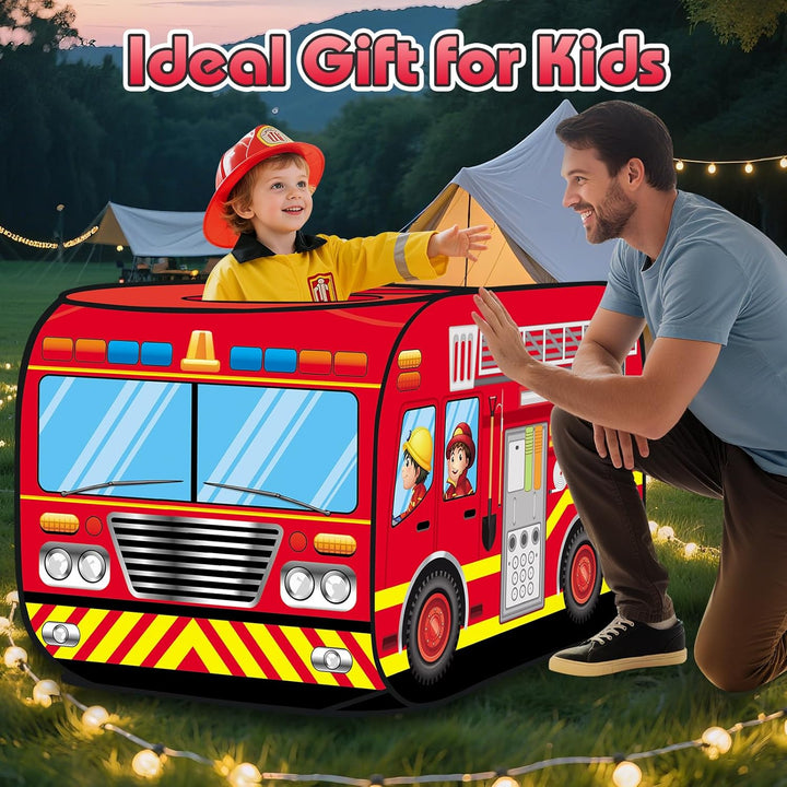 deAO Faltbares Spielzelt - Kinderspielhaus Indoor Outdoor Spielspielzeug (Rot)