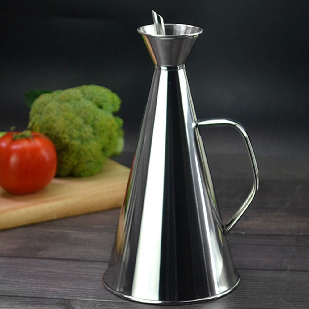 Happy Friends - Ölspender/Ölkännchen Tropffrei - Edelstahl - Silber - 1/4 L