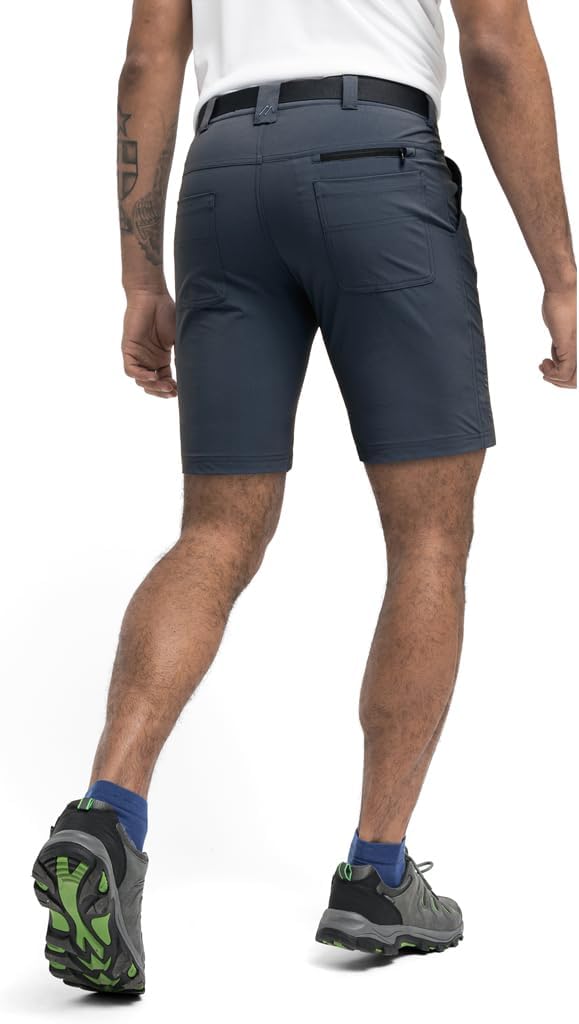 Maier Sports Herren Wanderhose Nil Short M, kurze Outdoor-Hose mit Gürtel, 5 Taschen bieten viel Sta