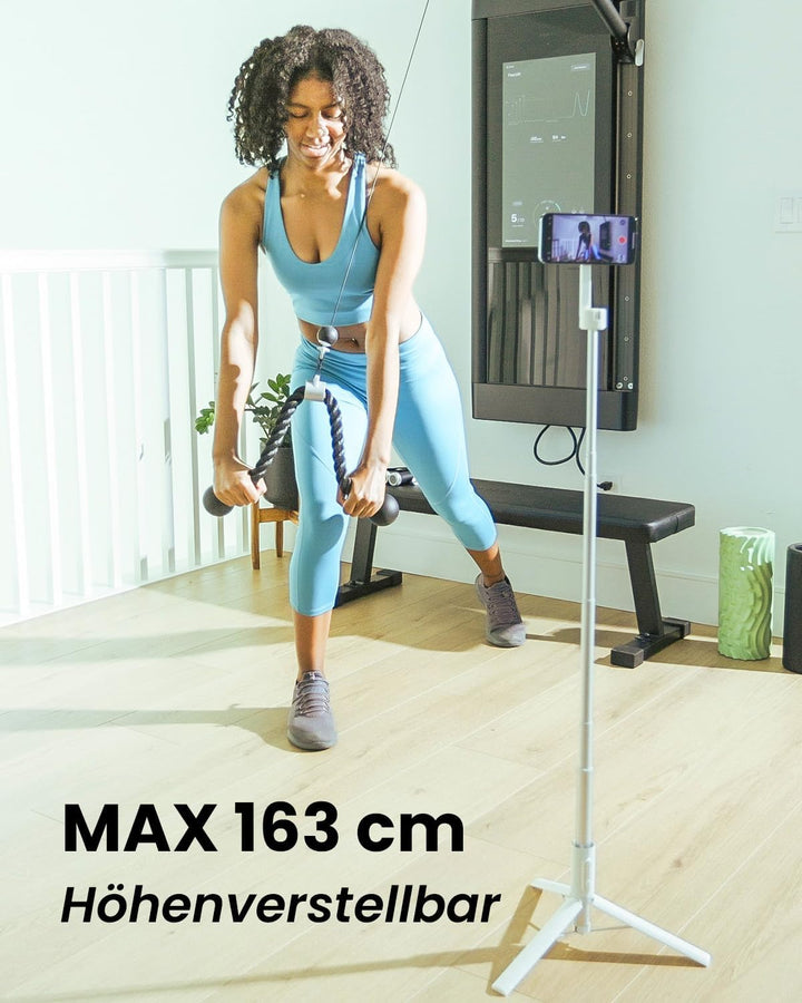 KraftGeek 163cm Magnetisches Selfie Stick Stativ, Stark Aluminium Halter für Magsafe-Handy mit Abneh