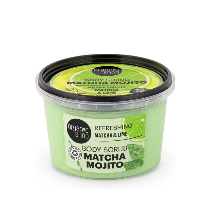 Organic Shop Refreshing Mojito Body Scrub Matcha & Lime (250ml) Matcha & Limette 250 g (1er Pack), M