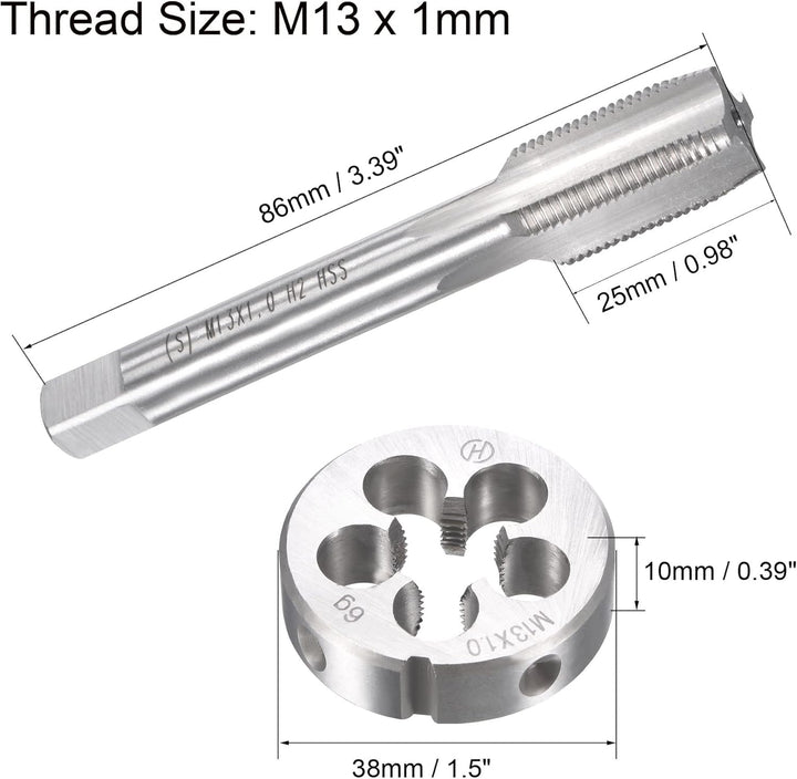sourcing map Gewindebohrer M13 x 1mm Gewindebohrer mit Legierungswerkzeug, M13 x 1mm
