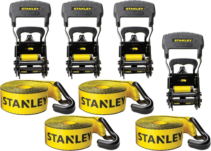 STANLEY S10074 Spanngurte mit Ratsche, 3,8 cm x 4,9 m, für schwere Ladungen (1.500 kg Bruchfestigkei
