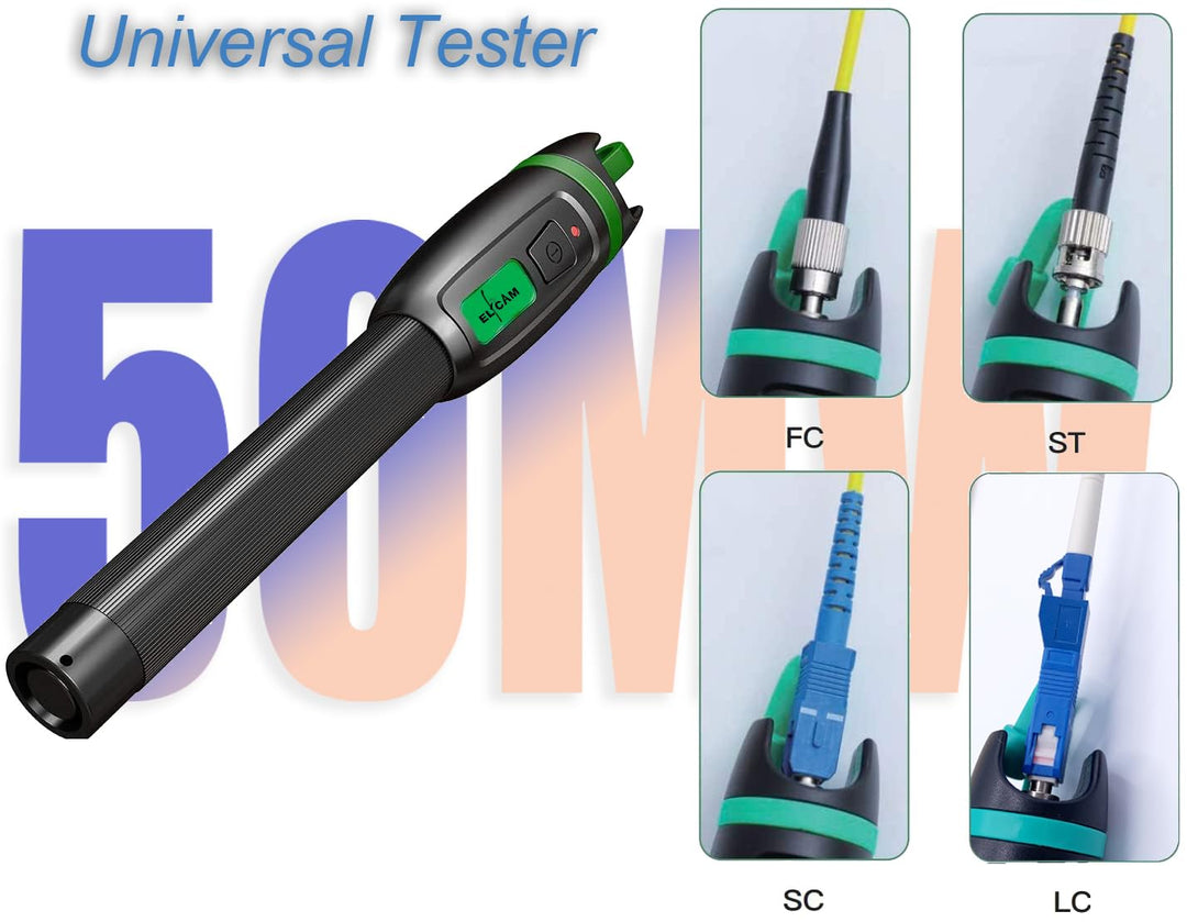 Elfcam® - Universal FTTH VFL optischer Stift, optische Fehlersuche, Lieferung mit Adapter SC männlic