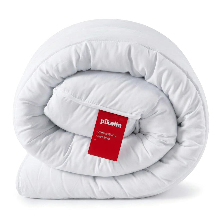Pikolin Home - Faser-Duvet (300 g/m²) für Herbst/Winter Aloe-Vera Kissen 135/140 - 220 x 220 cm, Alo