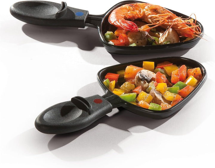 DOMO DO9038G Raclette-Grill, Metall, 1 Liter, schwarz