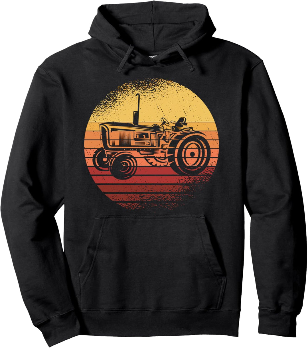 Traktor Vintage Sonnenuntergang Farmers Landwirtschaft Pullover Hoodie