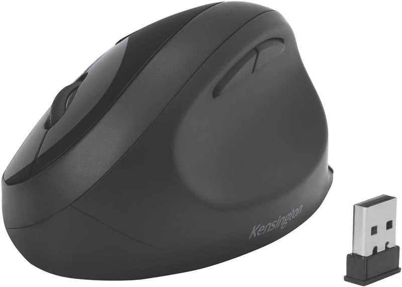 Kensington Kabellose ergonomische Maus, Wireless Pro Fit Ergo Computermaus für Laptop, Desktop, PC u