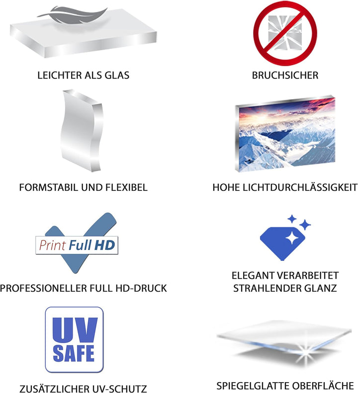 murando Acrylglasbild Abstrakt 100x50 cm 5 Teilig Wandbild auf Acryl Glas Bilder Kunstdruck Moderne