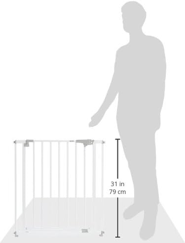 ABUS Junior Care 73150 Tür- und Treppengitter aus Metall Finn JC9330 W, weiss Treppengitter - Finn,