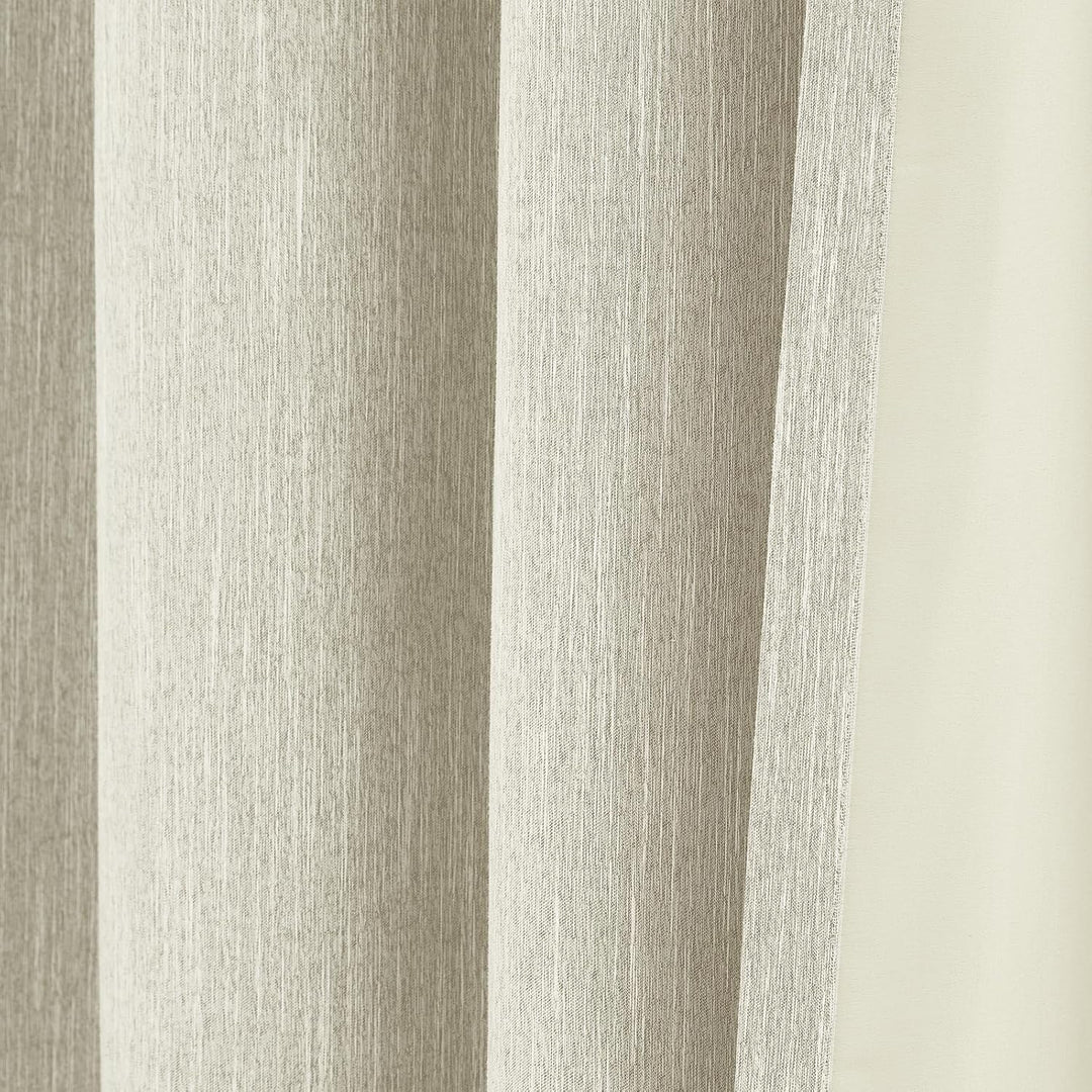 Melodieux Vorhänge Verdunkelung Gardinen Blickdicht Leinenoptik für Wohnzimmer kinderzimmer Schlafzi