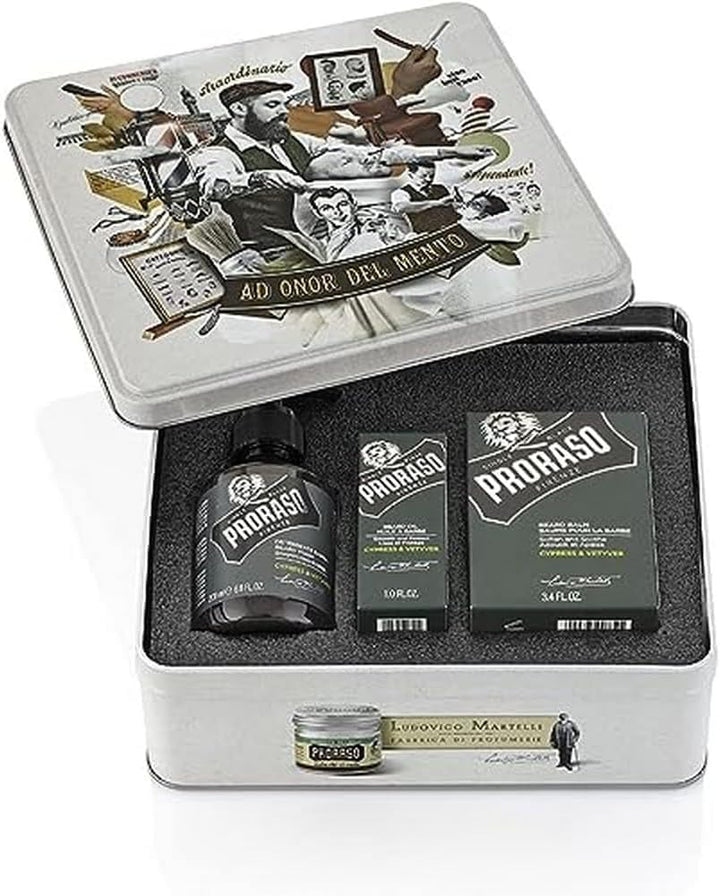 Proraso Bartpflegeset, Cypress & Vetyver grün 900 g (1er Pack) Cypress e Vetiver, Cypress e Vetiver