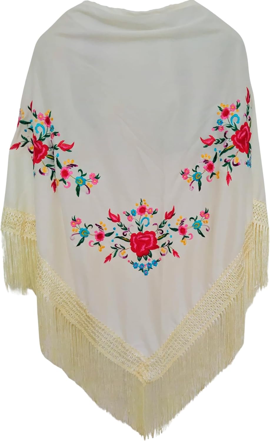 Flamingo-Set mit besticktem Schal, Kamm, Blume mit Klammer und Armband – Zubehör für Messen und Sevi