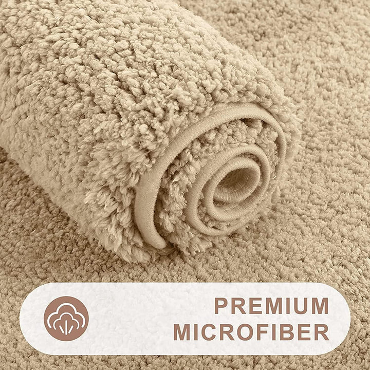 Homaxy Badezimmerteppich Set 2 teilig Badematte rutschfest Waschbar Weiche Hochflor Badteppich Flaus