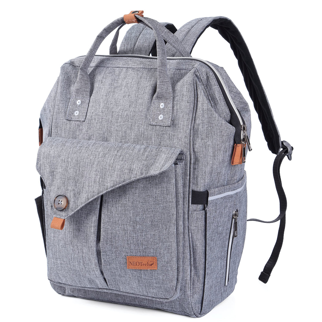 NEOtech Care Wickeltasche Rucksack für Baby Mädchen/Junge, breite Öffnung, Multifunktions-Organisati