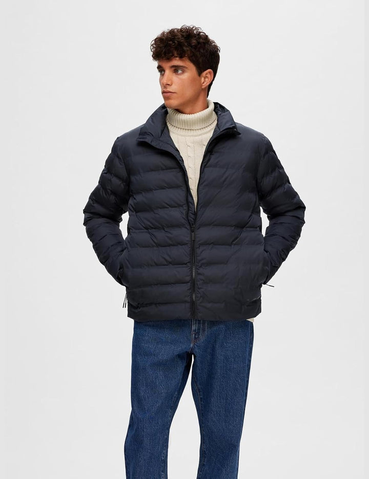 Selected Homme male Steppjacke Gefütterte M Blau, M Blau