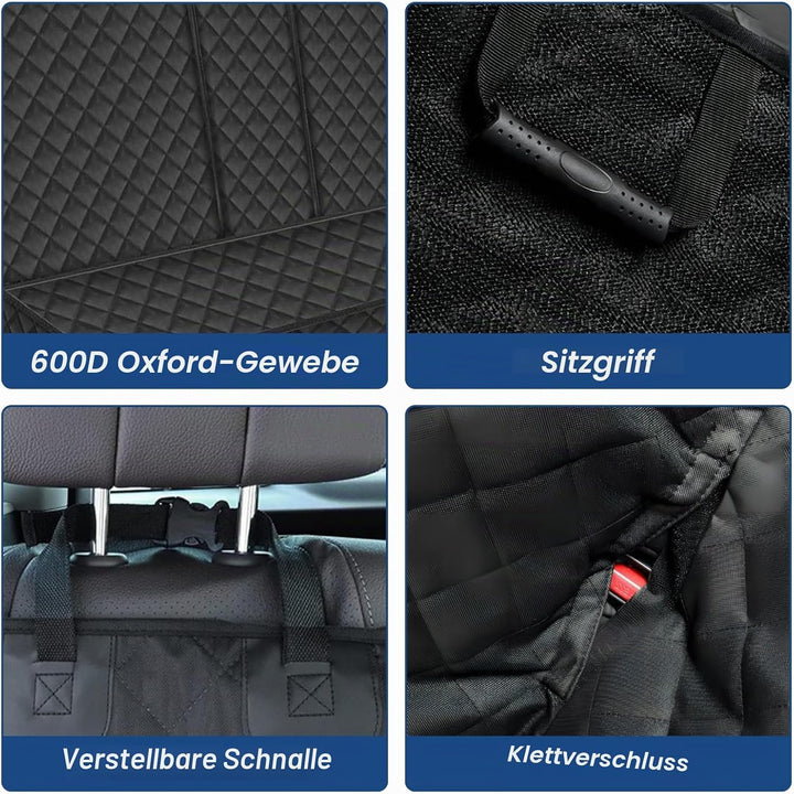 Wasserabweisender Hundebezug für Rückbank: Auto Sitzschoner, Haustier Sitzbezug, Rutsch- und Kratzfe