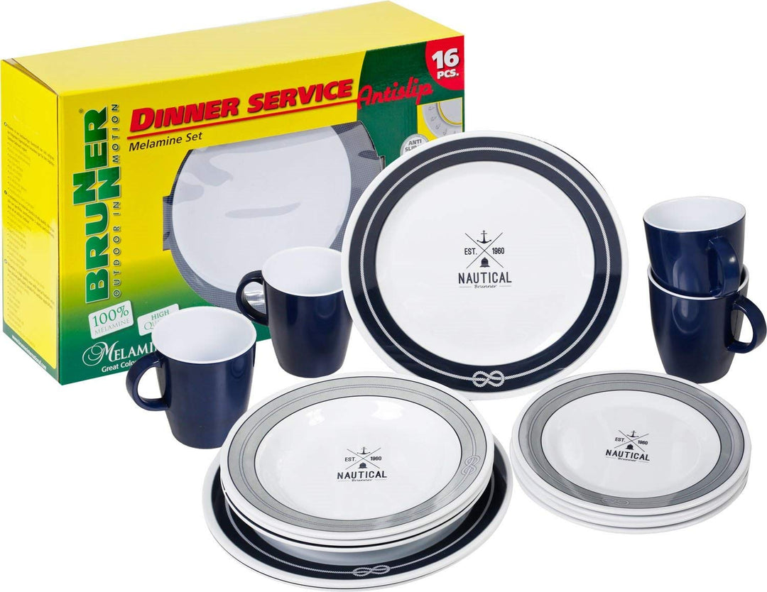 BRUNNER Geschirrset Nautical 16-teilig