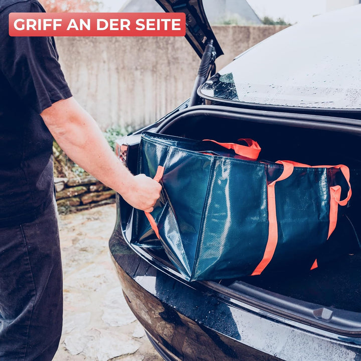 WRAPPYBAG im 8er Pack Grosse Kunststoff-Aufbewahrungstaschen – XXL-Taschen für Umzug & Reise – Stabi