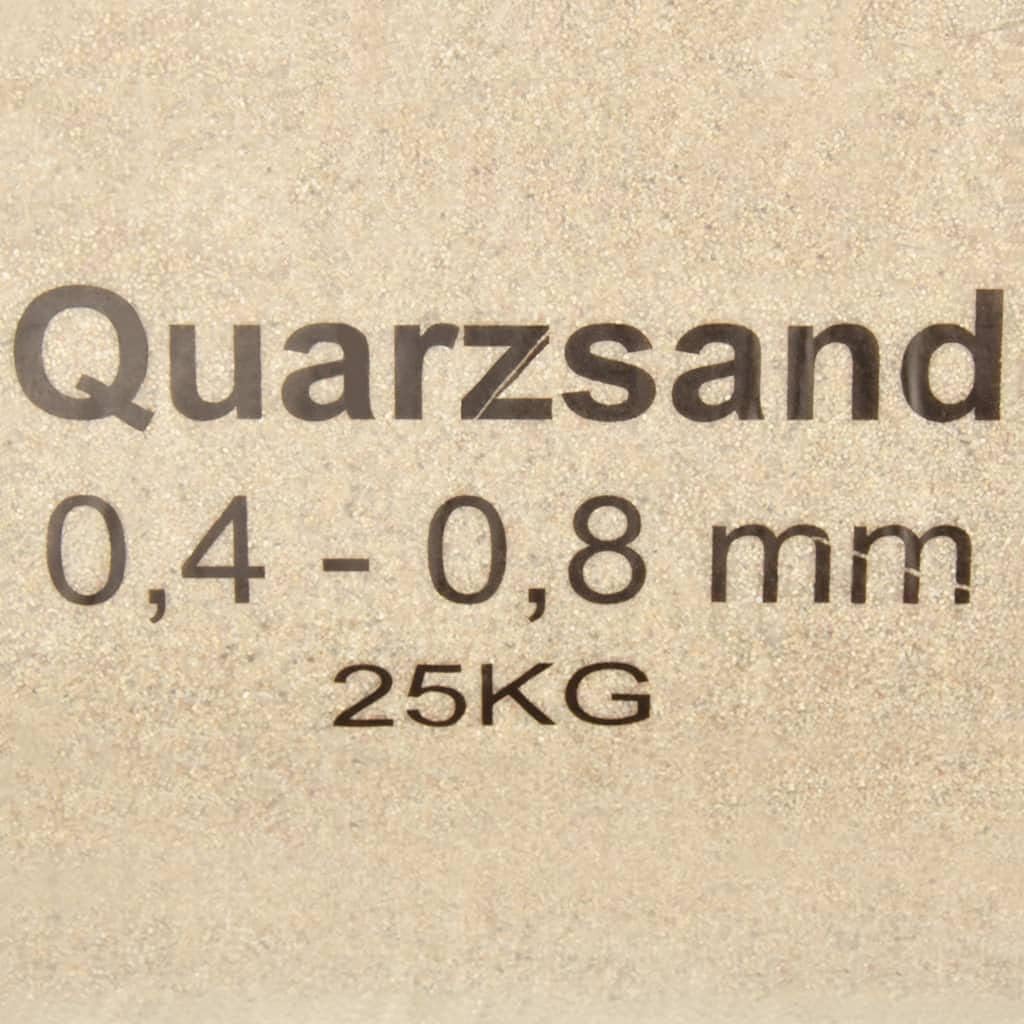 vidaXL Filtersand 25 kg 0,4-0,8 mm 0.4-0.8 mm, 0.4-0.8 mm