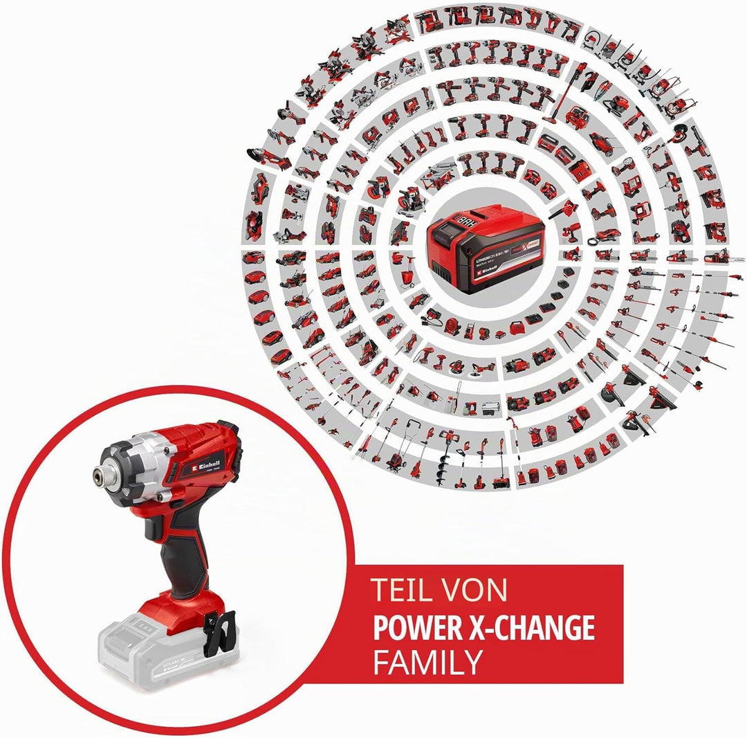 Einhell Akku-Schlagschrauber TE-CI 18/1 Li-Solo Power X-Change (Li-Ion, 18V, 0-2300 min-1, max. Dreh