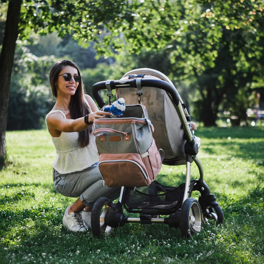 Baby Wickelrucksack, Babytasche für Reise, Wickeltasche Grosse Kapazität, Multifach Reise Rucksack W