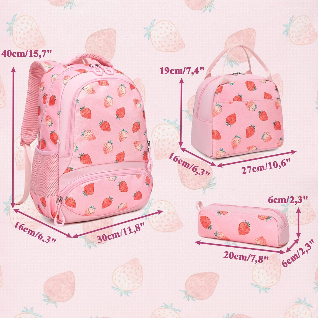 Schulrucksack Kinder Mädchen Grundschule Schultaschen Sets für Mädchen Kinderrucksack Daypack Gross