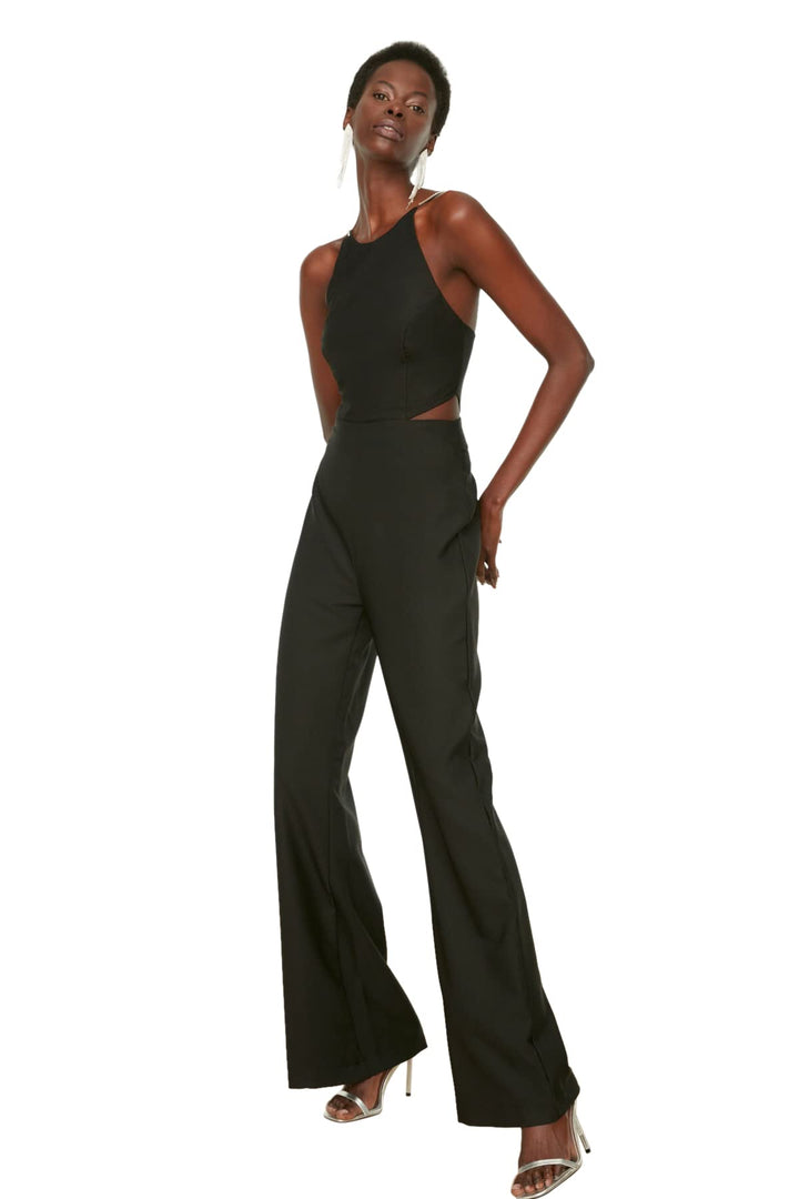 TRENDYOL Damen Taille Detaillierter Stein Hängender Overall 34 Schwarz, 34 Schwarz