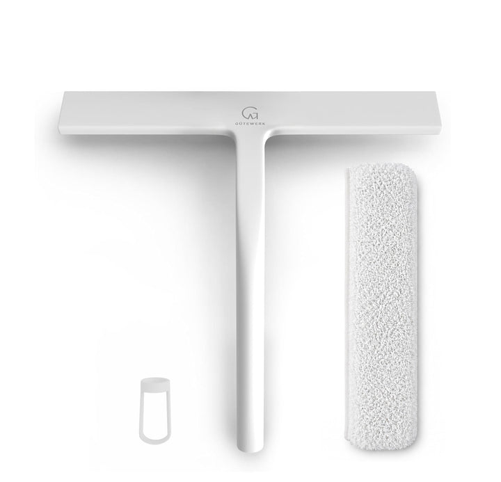 2 in 1 Fensterreiniger und Reinigungstuch, 23 cm Glasreiniger, Duschabzieher Box, Fensterreinigung w