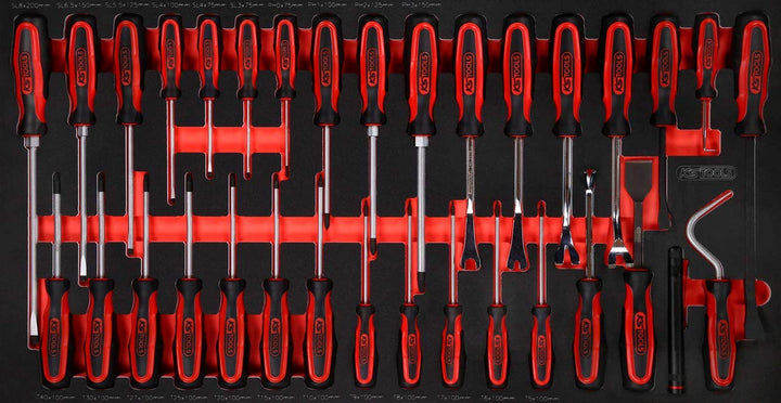 KS Tools 813.0033 Schraubendreher-Satz in Schaumstoffeinlage, 33-tlg