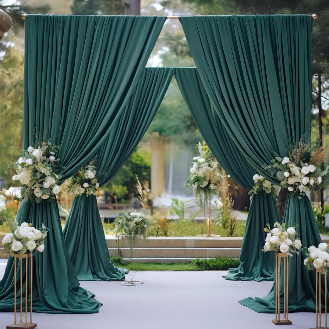 3×3 m Hunter Green Hintergrund Vorhang, Deko Hochzeit Dschungel Party Geburtstag Fotowand Hintergrun