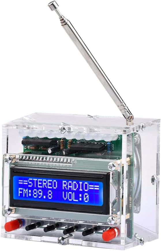 Heemol Digital Radio Kit DIY Lötprojekte 87-108MHz Radio Modul DIY Kits mit LCD Display für das Lötü