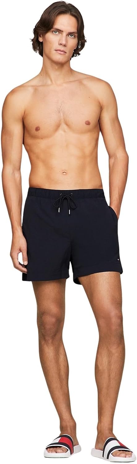 Tommy Hilfiger Herren Badeshorts Medium Drawstring Mittellang S Desert Sky, S Desert Sky