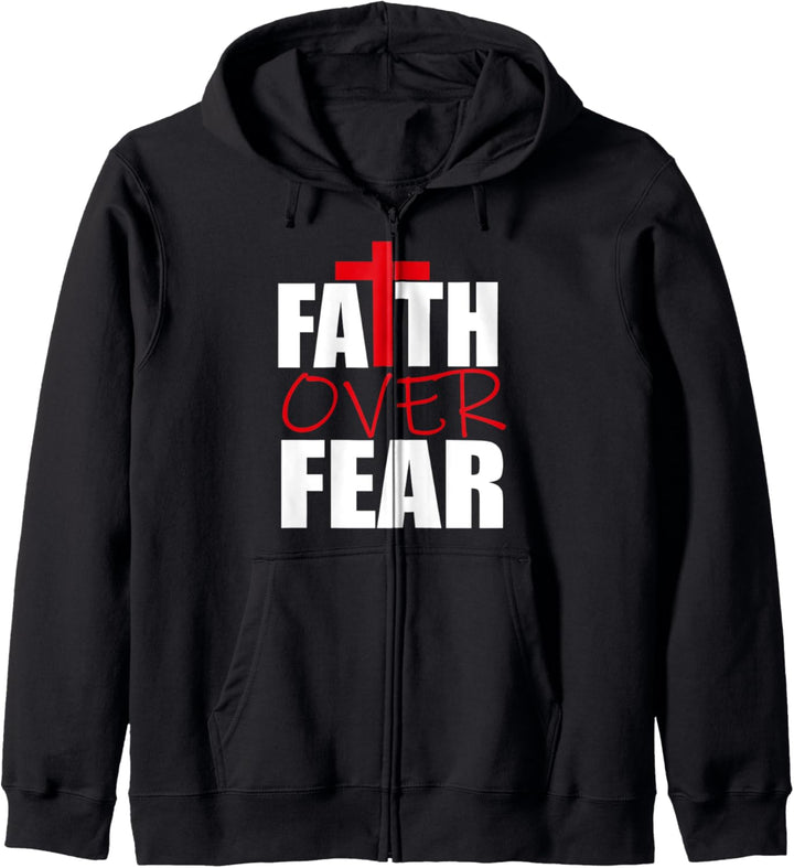 Christerest: Faith Over Fear Christian Bible Jesus Kapuzenjacke