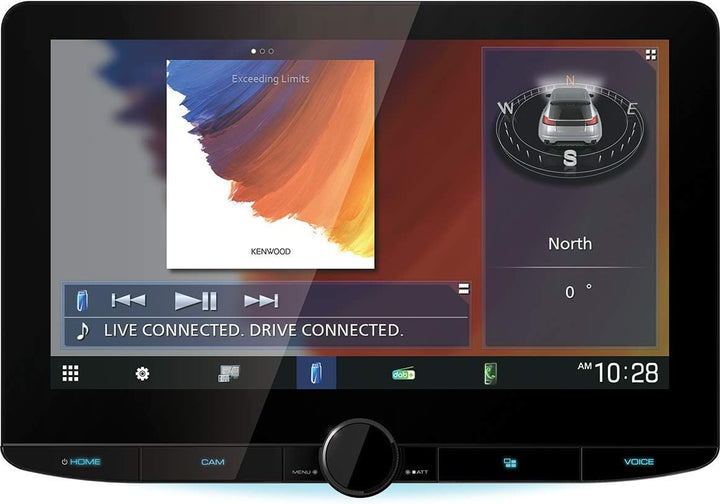 Kenwood DMX9720XDS - 25,7 cm HD Digital Media Moniceiver mit DAB+, Wireless CarPlay, Android Auto, W