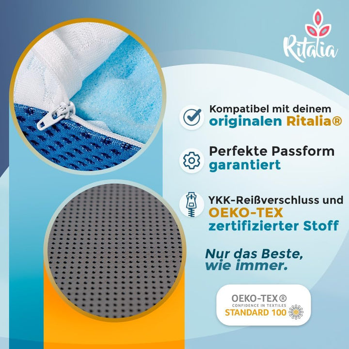 Ritalia® 60x48x30 Ergonomic White Blue 60 x 48 Ergonomisch, 60 x 48 Ergonomisch