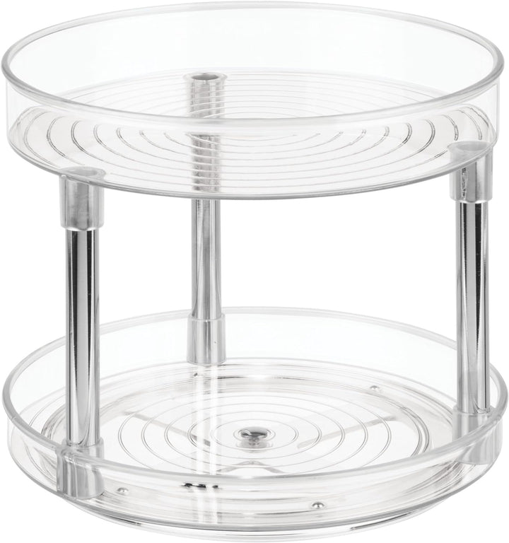 iDesign 56600 Küchen Organizer, grosser Drehteller mit 2 Ebenen aus BPA-freiem Kunststoff 23 cm & 58
